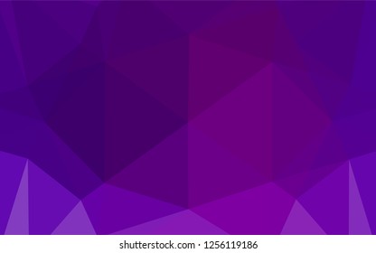Light Purple vector hexagon mosaic template. Colorful abstract illustration with gradient. Brand new design for your business.