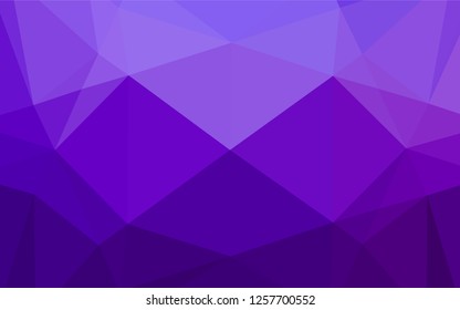 Light Purple vector hexagon mosaic template. An elegant bright illustration with gradient. A completely new design for your business.