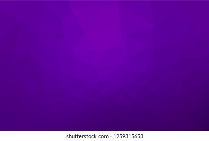 Light Purple vector hexagon mosaic cover. Geometric illustration in Origami style with gradient.  Brand new style for your business design.