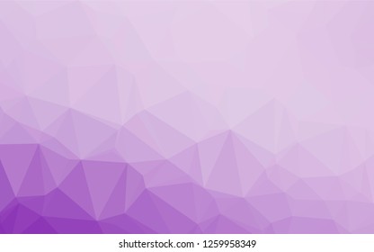 Light Purple vector hexagon mosaic cover. Shining colored illustration in a Brand new style. Brand new style for your business design.