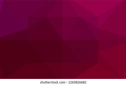 Light Purple vector hexagon mosaic texture. Geometric illustration in Origami style with gradient.  The completely new template can be used for your brand book.