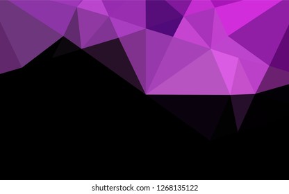 Light Purple vector hexagon mosaic cover. Colorful illustration in abstract style with gradient. The polygonal design can be used for your web site.