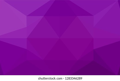 Light Purple vector hexagon mosaic template. Colorful illustration in abstract style with gradient. A new texture for your design.