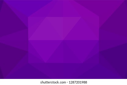 Light Purple vector hexagon mosaic cover. Glitter abstract illustration with an elegant design. The template can be used as a background for cell phones.