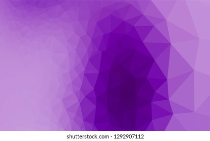 Light Purple vector hexagon mosaic texture. Brand new colored illustration in blurry style with gradient. The best triangular design for your business.