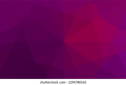 Light Purple vector hexagon mosaic cover. Shining colored illustration in a Brand new style. Triangular pattern for your business design.