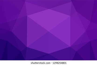Light Purple vector hexagon mosaic template. Geometric illustration in Origami style with gradient.  A completely new template for your business design.