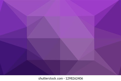 Light Purple vector hexagon mosaic template. Modern geometrical abstract illustration with gradient. Brand new design for your business.