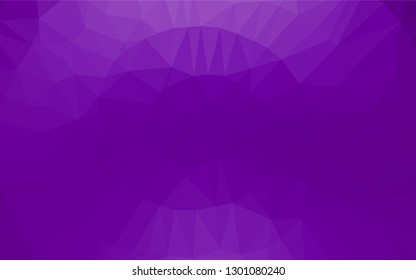 Light Purple vector hexagon mosaic cover. Creative geometric illustration in Origami style with gradient. The best triangular design for your business.