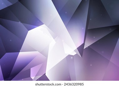 Hellviolette Vektor-Illustration mit Satz von leuchtenden bunten abstrakten Kreisen. Unscharfes dekoratives Design im abstrakten Stil mit Blasen. Einfaches Design für Ihre Website.