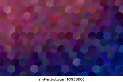 Light Purple vector illustration which consist of circles. Dotted gradient design for your business. Creative geometric background in halftone style with colored spots.