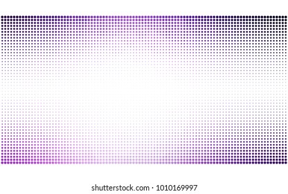 Light Purple vector illustration which consist of circles. Dotted gradient design for your business. Creative geometric background in halftone style with colored spots.