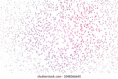 Light Purple vector illustration which consist of circles. Dotted gradient design for your business. Creative geometric background in halftone style with colored spots.