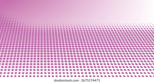 Ilustración vectorial de color púrpura claro que consiste en círculos. Diseño de degradado punteado para su negocio. Fondo geométrico creativo en estilo semitono con manchas de colores.