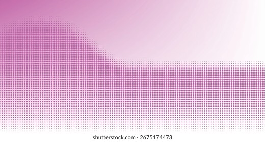 Ilustração vetorial em roxo claro que consiste em círculos. Design de gradiente pontilhado para sua empresa. Fundo geométrico criativo em estilo de meio-tom com pontos coloridos.