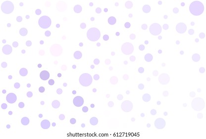 Light Purple vector illustration which consist of circles. Dotted gradient design for your business. Creative geometric background in halftone style with colored spots.