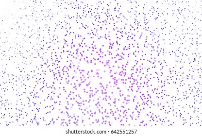 Light Purple vector illustration which consist of circles. Dotted gradient design for your business. Creative geometric background in halftone style with colored spots.