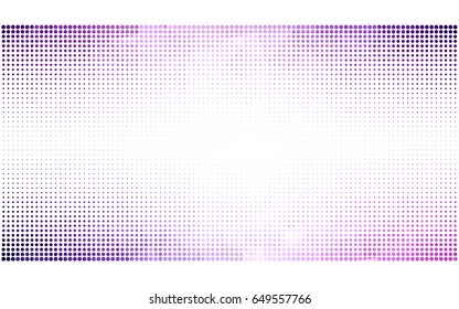 Light Purple vector illustration which consist of circles. Dotted gradient design for your business. Creative geometric background in halftone style with colored spots.