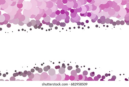 Light Purple vector illustration which consist of circles. Dotted gradient design for your business. Creative geometric background in halftone style with colored spots.