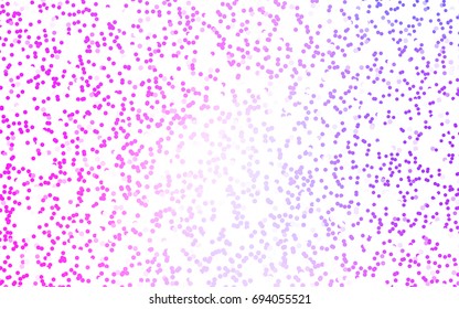Light Purple vector illustration which consist of circles. Dotted gradient design for your business. Creative geometric background in halftone style with colored spots.