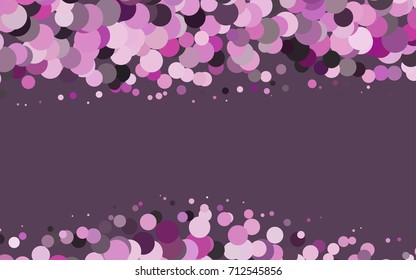 Light Purple vector illustration which consist of circles. Dotted gradient design for your business. Creative geometric background in halftone style with colored spots.
