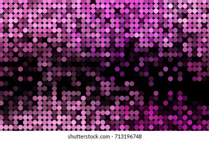 Light Purple vector illustration which consist of circles. Dotted gradient design for your business. Creative geometric background in halftone style with colored spots.