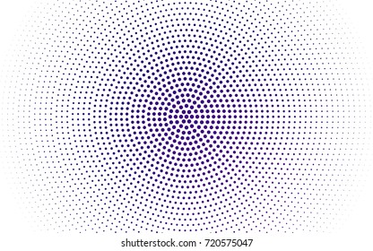 Light Purple vector illustration which consist of circles. Dotted gradient design for your business. Creative geometric background in halftone style with colored spots.