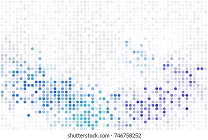 Light Purple vector illustration which consist of circles. Dotted gradient design for your business. Creative geometric background in halftone style with colored spots.