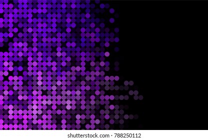 Light Purple vector illustration which consist of circles. Dotted gradient design for your business. Creative geometric background in halftone style with colored spots.