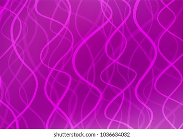Light Purple vector indian curved texture. Shining colored illustration with doodles in Zen tangle style. A completely new design for your business.
