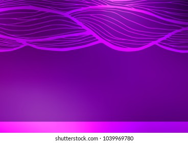Light Purple vector indian curved texture. Modern geometrical abstract illustration with doodles. The doodle design can be used for your web site.