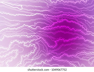 Light Purple vector indian curved background. Modern geometrical abstract illustration with doodles. Hand painted design for web, leaflet, textile.