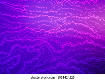 Light Purple vector indian curved texture. Brand-new colored illustration in blurry style with doodles. The pattern can be used for wallpapers and coloring books.