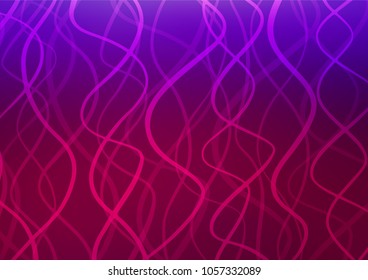 Light Purple vector indian curved background. Decorative shining illustration with doodles on abstract template. A completely new design for your business.