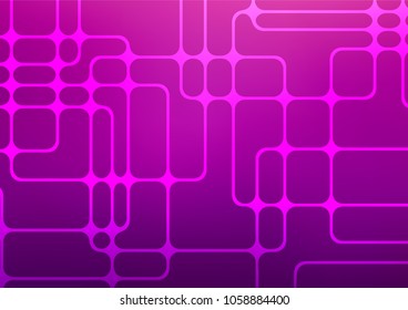 Light Purple vector indian curved template. Ethnic elegant natural pattern with gradient. The doodle design can be used for your web site.