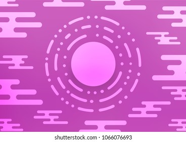 Light Purple vector indian curved texture. Shining colored illustration with doodles in Zen tangle style. A new texture for your design.