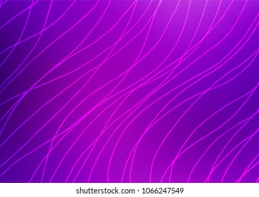 Light Purple vector indian curved template. Blurred decorative design in Indian style with lines. A new texture for your design.