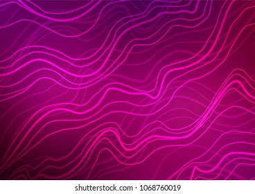 Light Purple vector indian curved texture. Modern geometrical abstract illustration with doodles. The pattern can be used for wallpapers and coloring books.