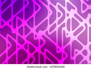 Light Purple vector indian curved template. Shining colored illustration with doodles in Zen tangle style. The elegant pattern can be used as a part of a brand book.