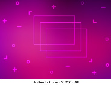 Light Purple vector indian curved template. Shining colored illustration with doodles in Zen tangle style. The template can be used as a background for cell phones.