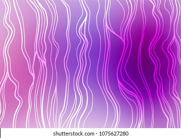 Light Purple vector indian curved pattern. Modern geometrical abstract illustration with doodles. Brand-new style for your business design.