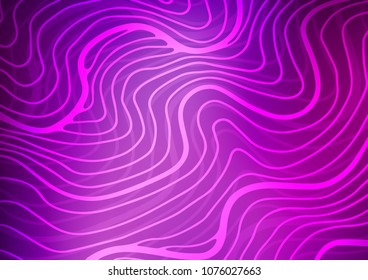 Light Purple vector indian curved template. Shining colored illustration with doodles in Zen tangle style. The pattern can be used for coloring books and pages for kids.