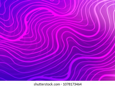 Light Purple vector indian curved texture. Doodles on blurred abstract background with gradient. The completely new template can be used for your brand book.