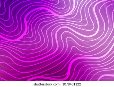 Light Purple vector indian curved pattern. Glitter abstract illustration with doodles and Zen tangles. The pattern can be used for wallpapers and coloring books.