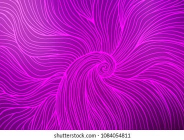 Light Purple vector indian curved template. A completely new color illustration in doodle style. The textured pattern can be used for website.