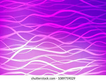 Light Purple vector indian curved pattern. Shining colored illustration with doodles in Zen tangle style. The best blurred design for your business.