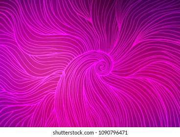 Light Purple vector indian curved pattern. Ethnic elegant natural pattern with gradient. A completely new design for your business.