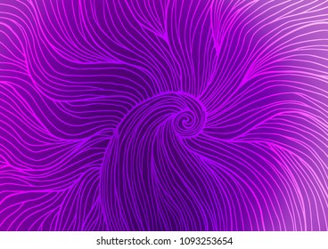 Light Purple vector indian curved template. Doodles on blurred abstract background with gradient. A completely new template for your business design.