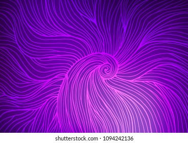 Light Purple vector indian curved texture. A vague abstract illustration with doodles in Indian style. Hand painted design for web, wrapping, wallpaper.