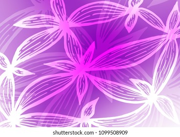 Light Purple vector indian curved template. Geometric doodle illustration in Origami style with gradient. The best blurred design for your business.